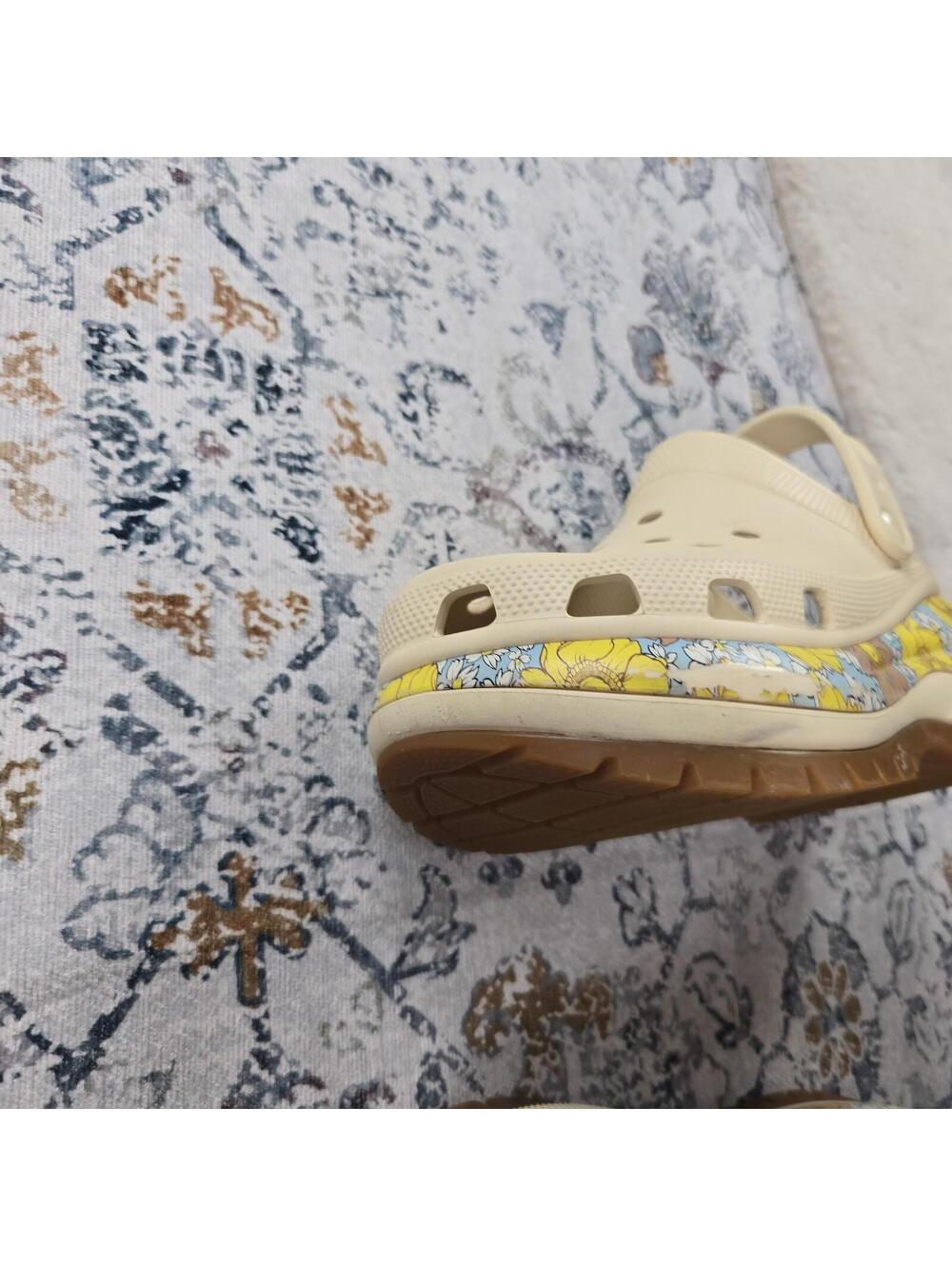 Crocs Mega Crush Clog Vanilla/Multi Retro Floral Colorway Women US 9 - Picture 9 of 15